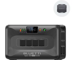 BLUETTI Apex 300 2764,8 Wh - 3840W - Duurzame energie (Tijdelijk gratis Charger 1) - LiFePO4 - Uitbreidbaar met batterijpacks - Realtime waarschuwingen voor extreem weer via de app - Plug-and-play installatie met UPS-omschakeling binnen 20 ms