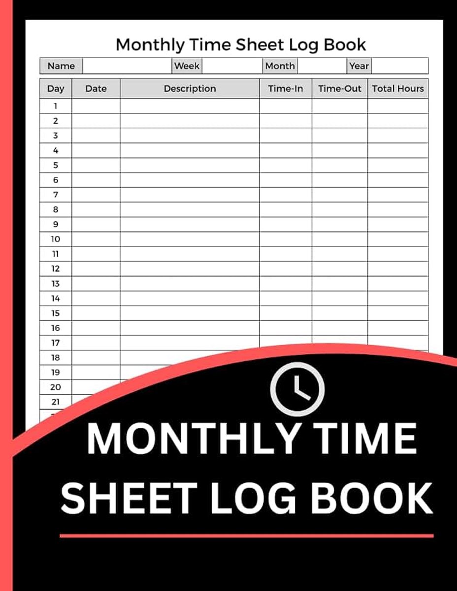 Time Sheet Log Book (8.5 x 11 Inches): Employee Hours Register, Attendance Records & Workforce Journal