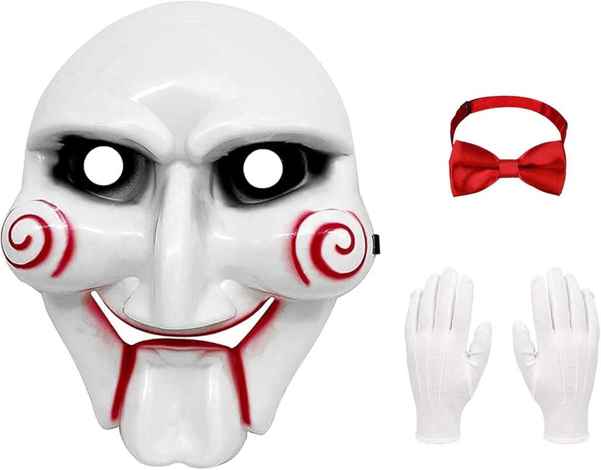 Masker Saw Killer, Halloween masker, clown Saw Billy masker, Halloween horrorfilm