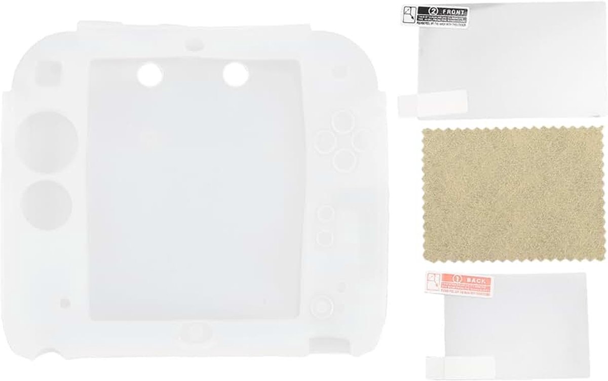 Siliconen Hoes, Compatibel met Ninten do 2DS Beschermhoes Antislip Schokbestendige Hoes, voor Ninten do 2DS Console (WHITE)
