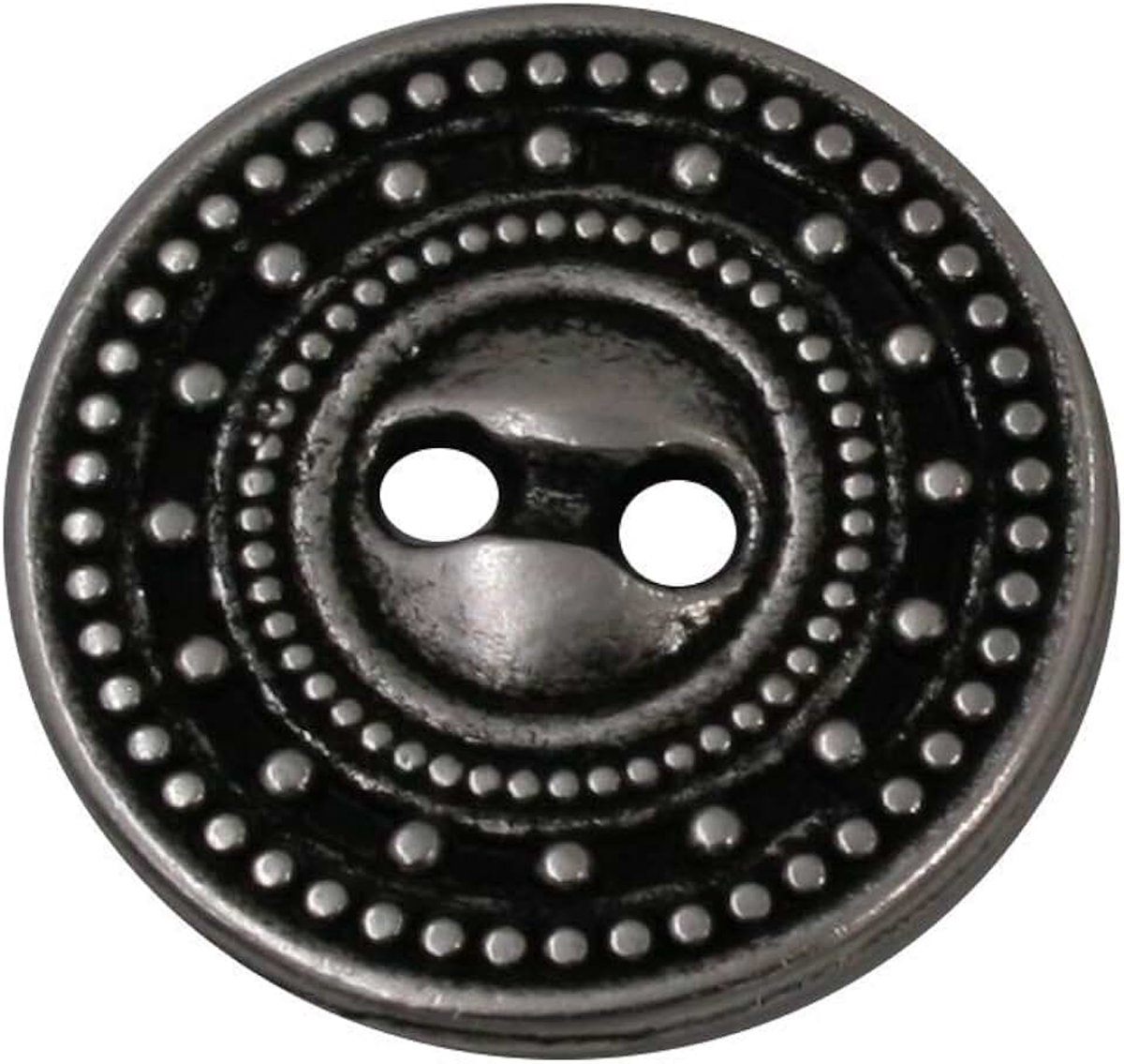 10 stuks 2 gaten zilver met zwarte metalen knoppen 11 mm, 15 mm, 18 mm, 20 mm of 23 mm 23mm zilver