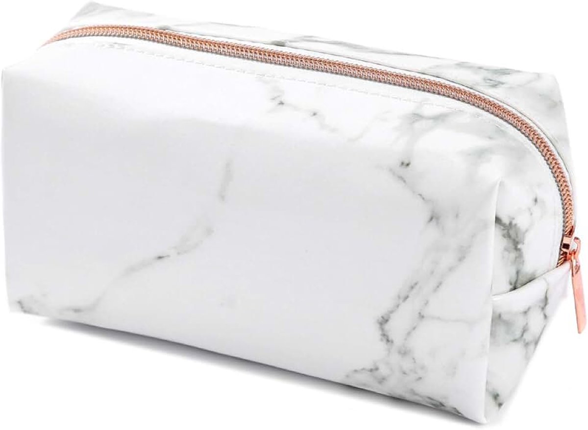 Marmeren patroon PU cosmetische tas grote capaciteit cosmetische opslag tas draagbare koppeling