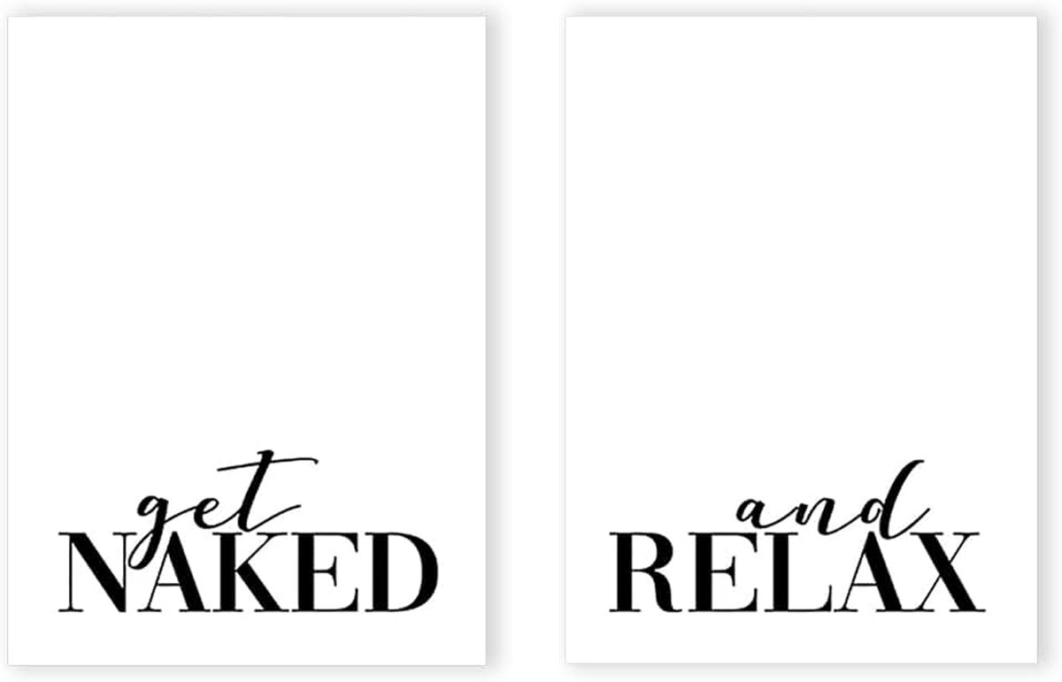 3 stuks minimalistische muurkunst Krijg Naked and Relax Posters en Prints Toilet Life Quote Muur Foto's voor Badkamer Modern Home Canvas Schilderij Geen Lijst