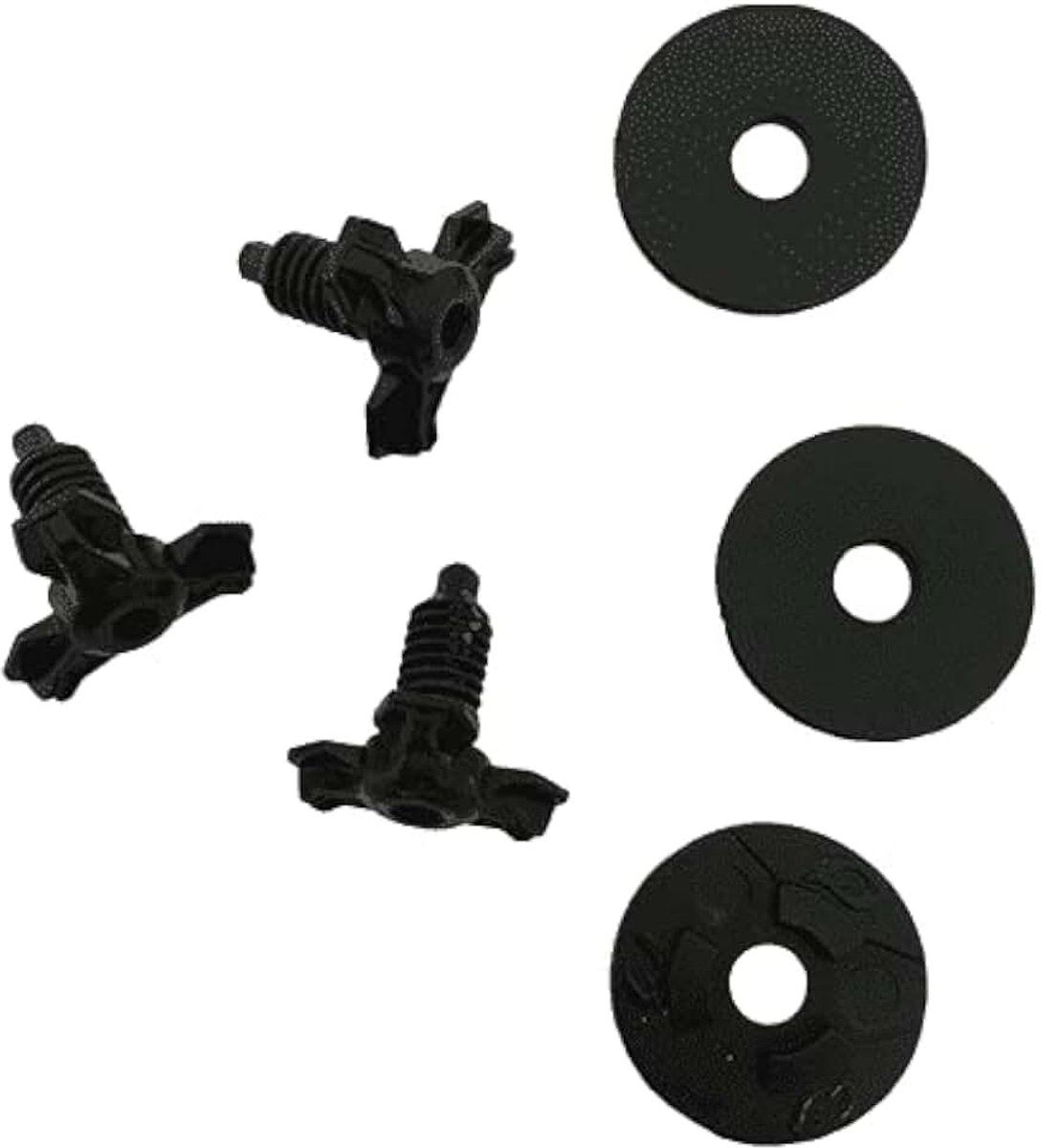 Motorcross Helm Onderdelen Enduro Motorfiets Vervangings Schroeven Set van 3 Zwart voor alle MX, MTB & Fullface Helmen excl. Sierra Helm Break Away Vizier Schroef Set Zwart Eén Maat