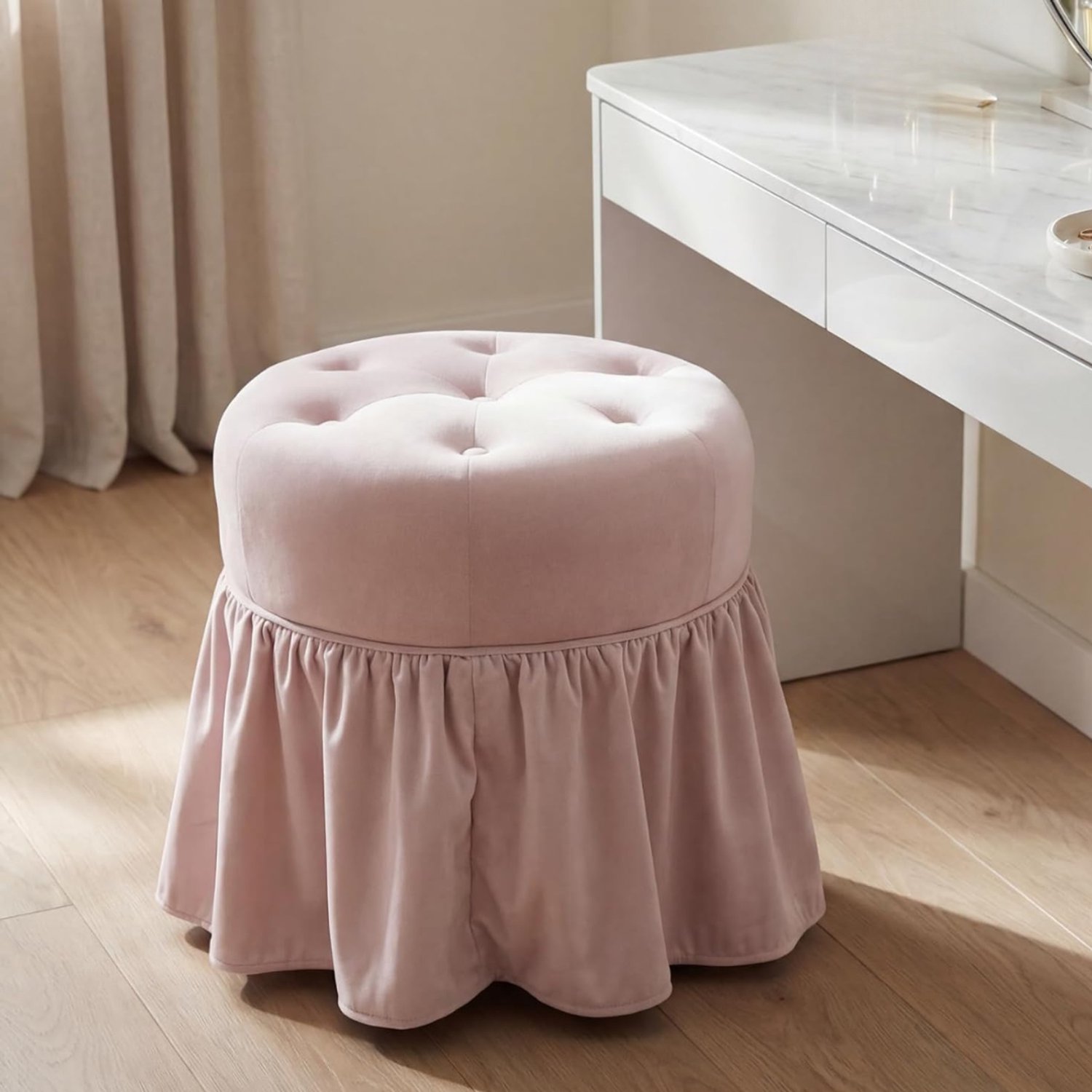 Make up Stoel - Kaptafel Kruk - Visagie - Roze