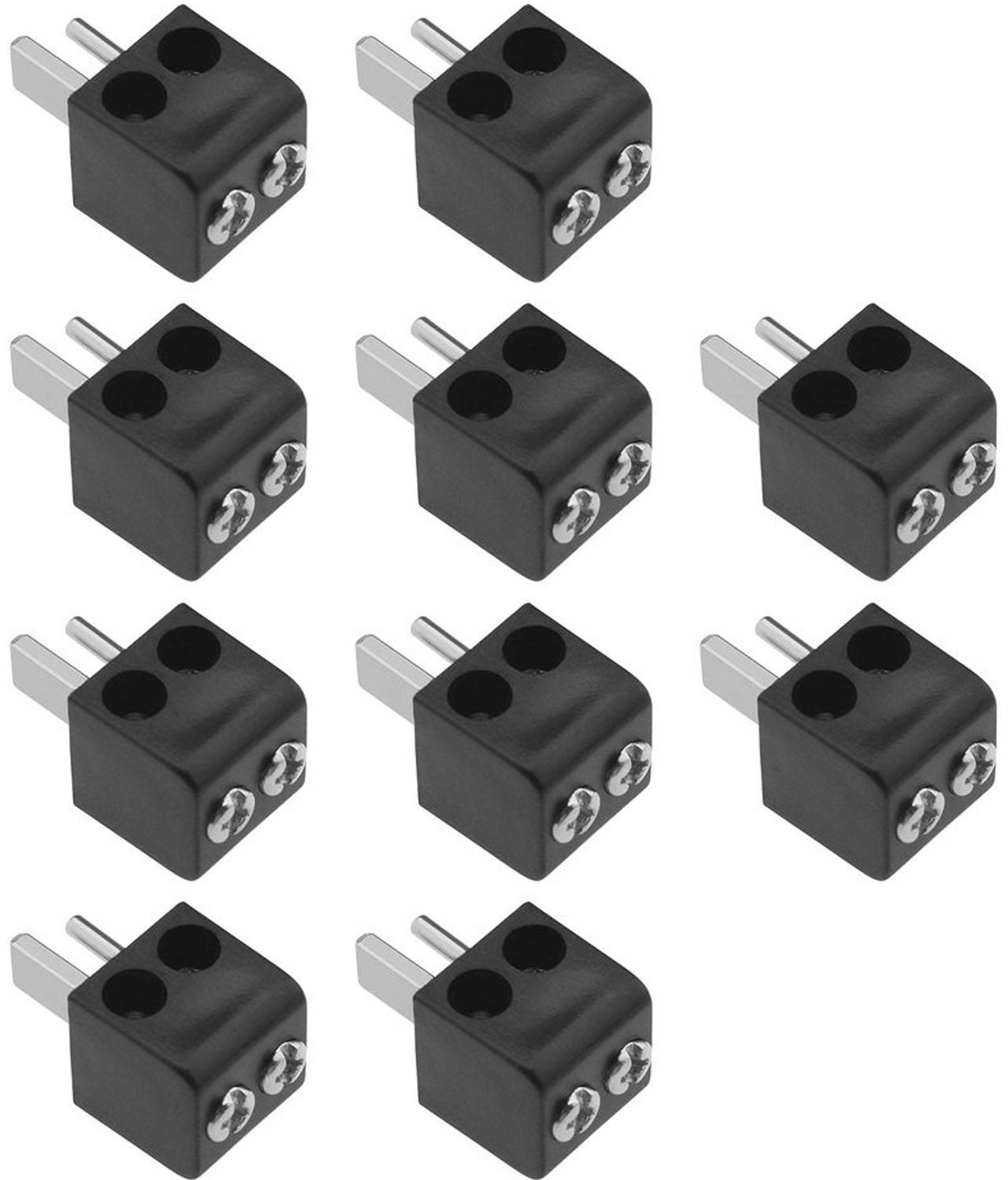 2-pins DIN-stekker - DIN-connector - Handige installatie - Zwart - Audio- en videoapparatuur - 10 stuks - Geschikt voor elektrische compo...