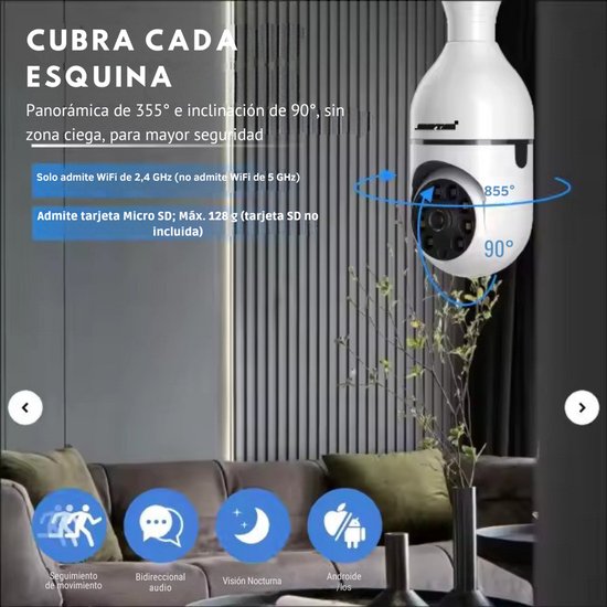 Wifi-beveiligingscamera binnen - Draaibaar - Persoonsvolging - Nachtzicht - Alarm - Jortan Tech — afbeelding 2