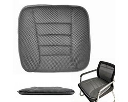 Autostoelkussens – Bureaustoelkussens – Antislip zitkussens – Sneldrogende en warmte-isolerende kussens – Geschikt voor auto's en bureaustoelen – 3D honingraat meshstof – Essentieel voor lange ritten – Alle seizoenen – Wasbaar – Donkergrijs