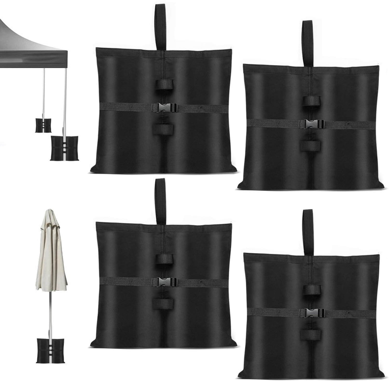 4 Stuks Zandzakken voor Stabilisatie van Tent en Parasol