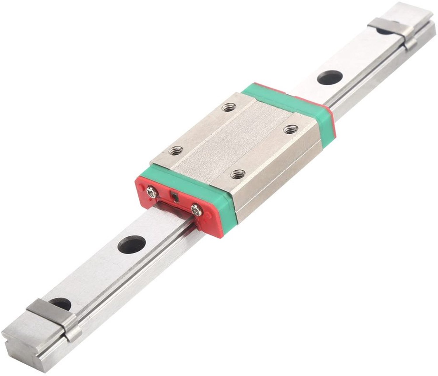 Lineaire Geleider 150mm - Roestvrij Staal - Miniatuurrail - Kogelcyclusontwerp - Tweerijig - Hoge belasting capaciteit - Geleidingsrail