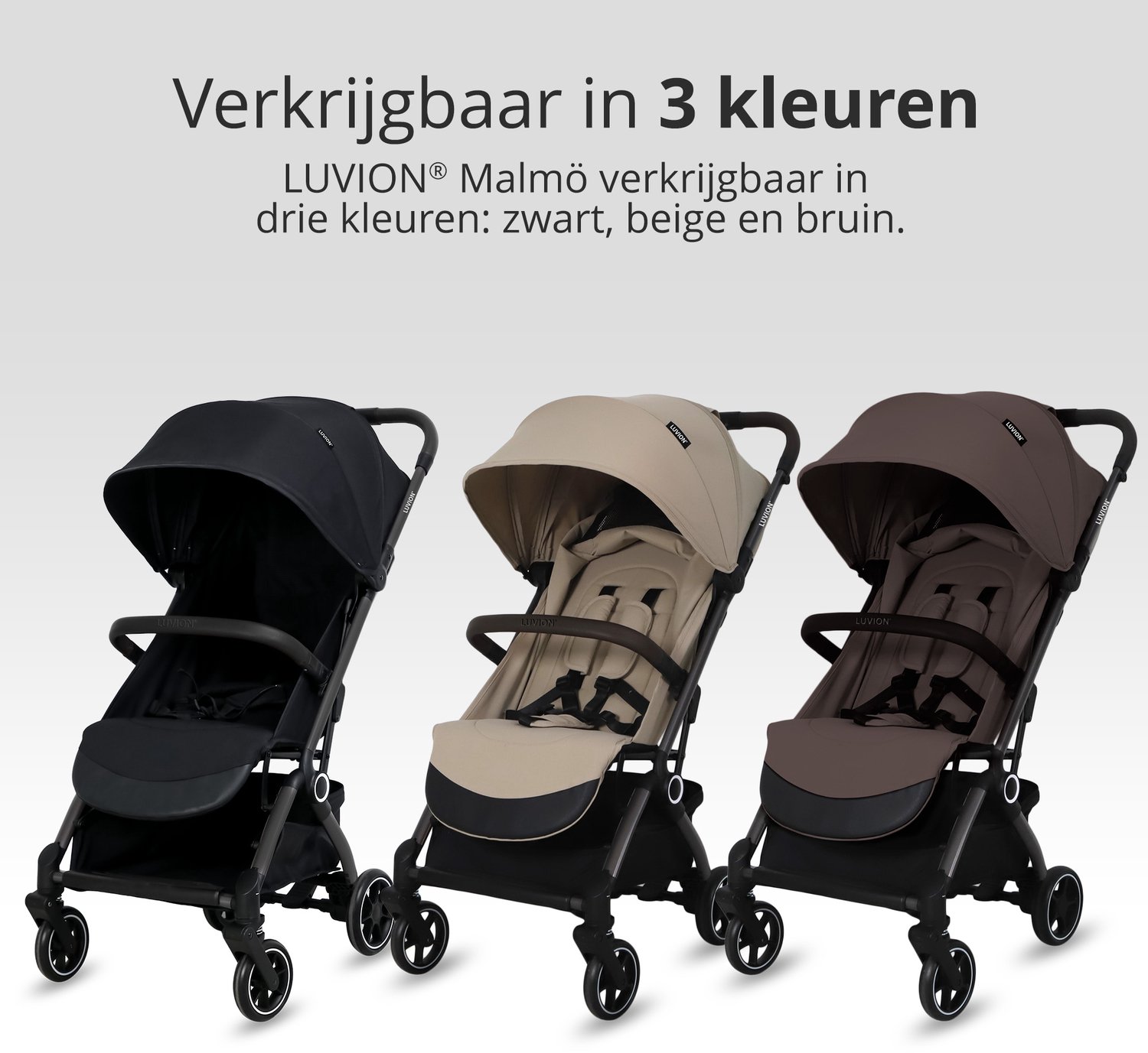 LUVION® Malmö Buggy - Compacte en comfortabele reisbuggy - Inklapbaar - Inclusief Travel Bag - Beige – foto 5