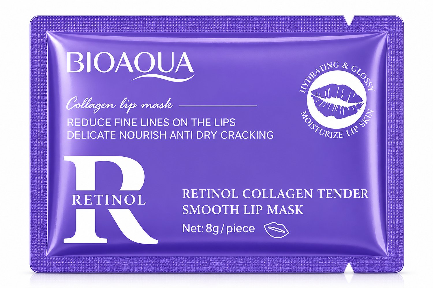 BIOAQUA Retinol Collageen Lippenmasker 8g | Hydraterend Lip Mask | Lippenverzorging | Verzorging Droge Lippen | Verzachtend Lippenmasker | Smooth Lip Mask | Retinol Lip Care | Collageen Lippenmasker | Zachte Gladde Lippen