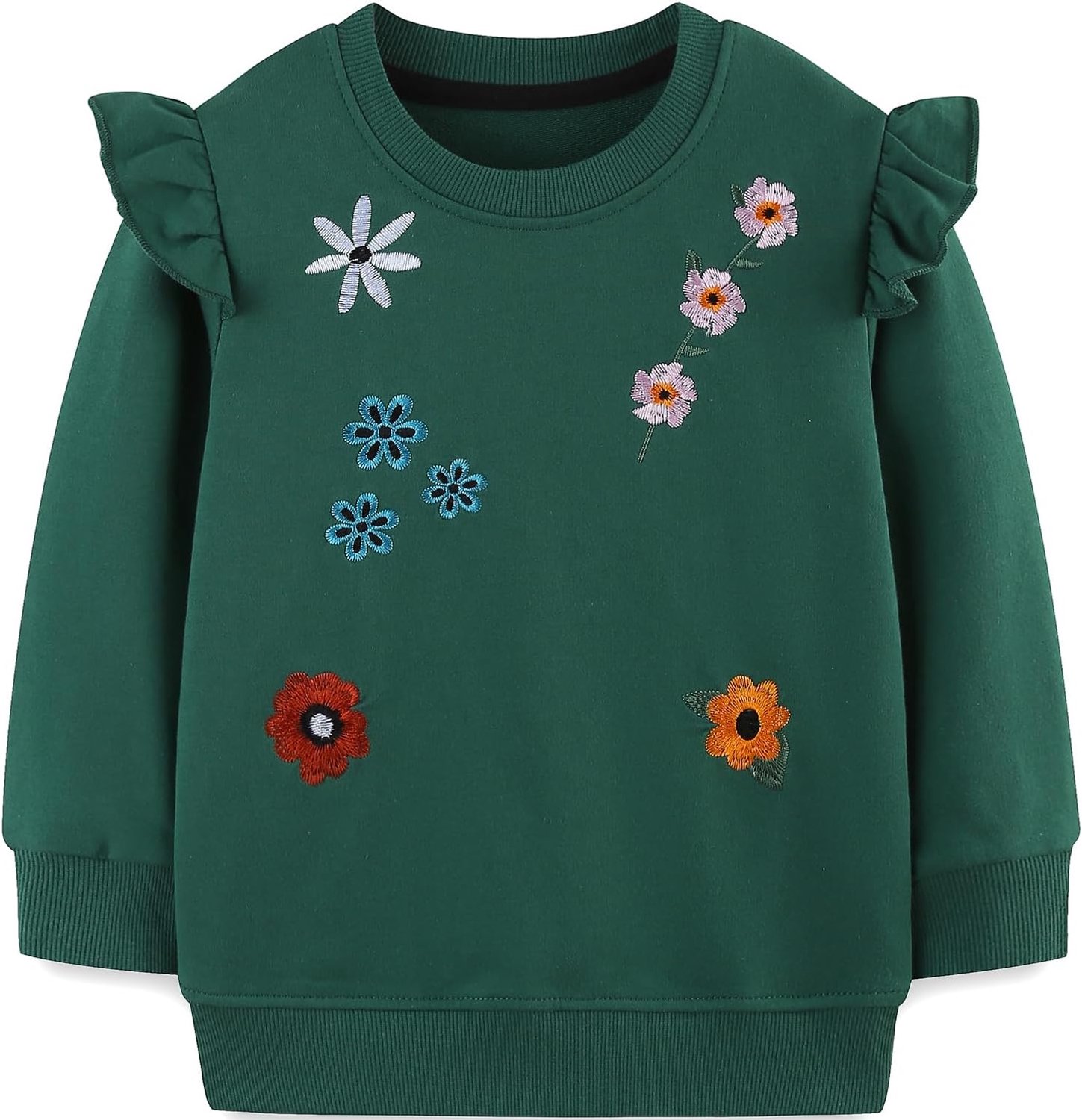 Sweatshirt voor meisjes, langarm, katoen, 1-7 jaar
