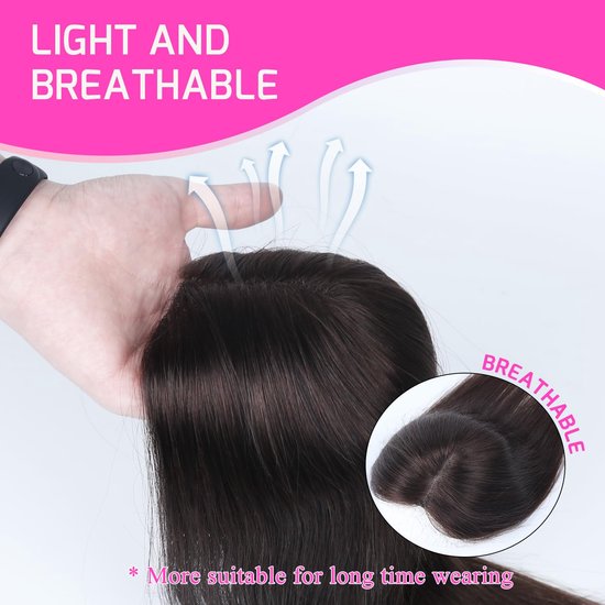 Haarwerken voor vrouwen van echt haar, voor dun haar, onzichtbare opvulling, handgeknoopt, Zwitserse kantbasis, zonder pony, natuurlijke haarlijn — afbeelding 4