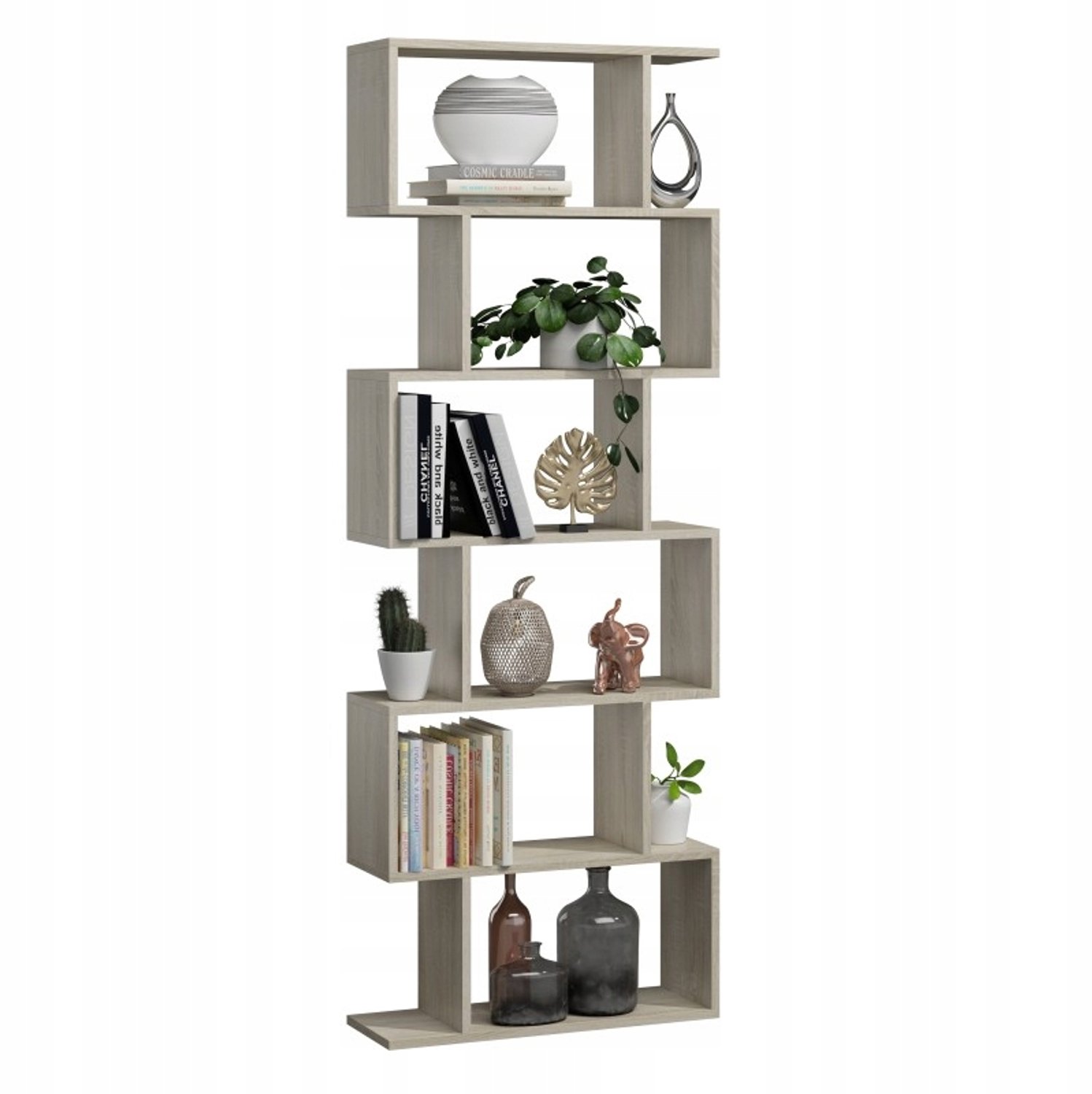 Per La Vita Bask MAX - Boekenkast - Sonoma-eik - Open vakken - 210 cm