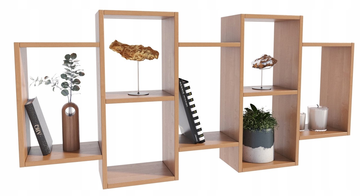 Per La Vita Polo Bis - Wandboekenplank - Elzenkleur - 147 cm