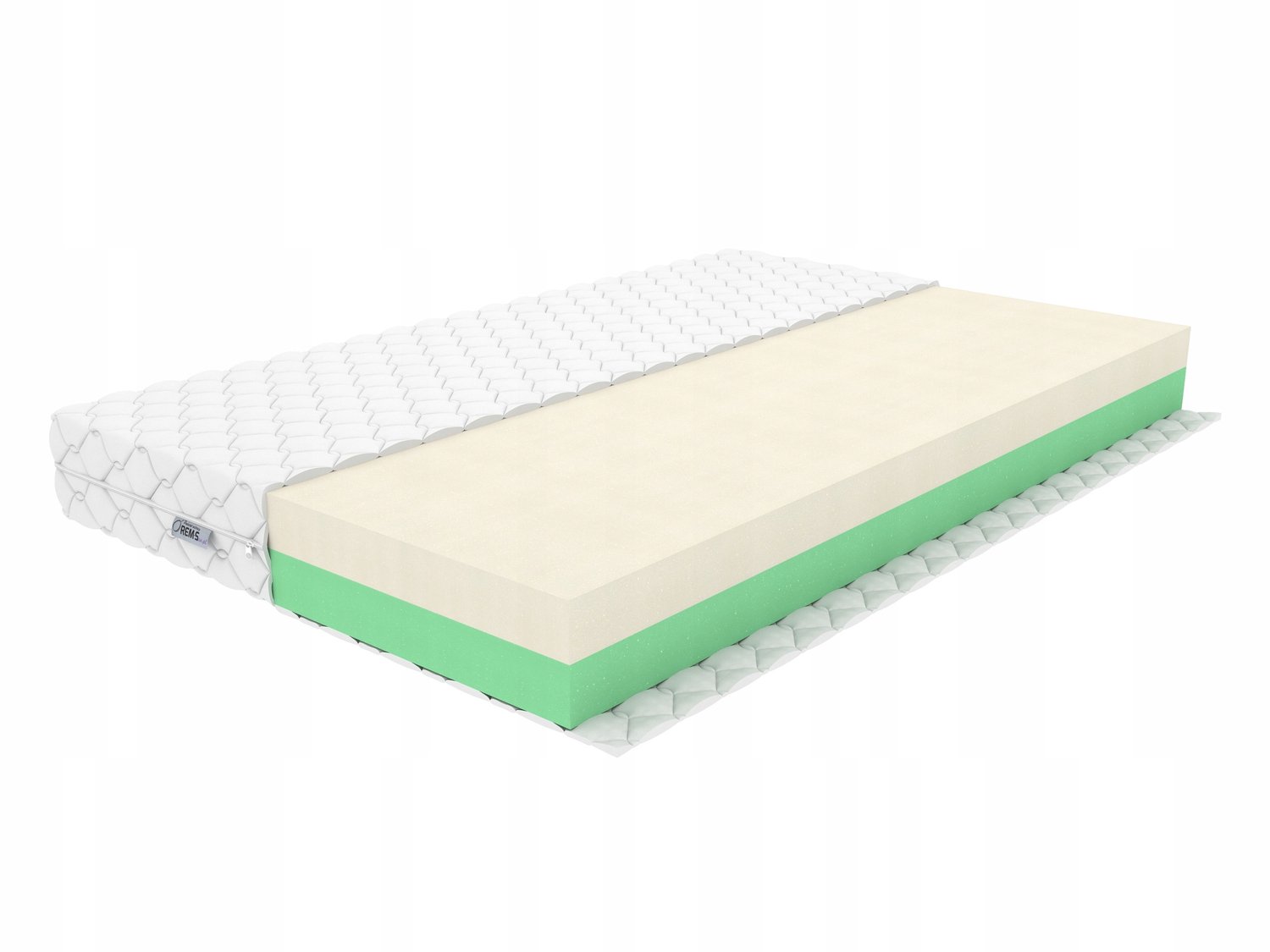 Rems Rem-Sen Duo - Schuimmatras - 90 x 190 x 17 cm - Twee hardheden H3/H4 - Afneembare hoes WIT