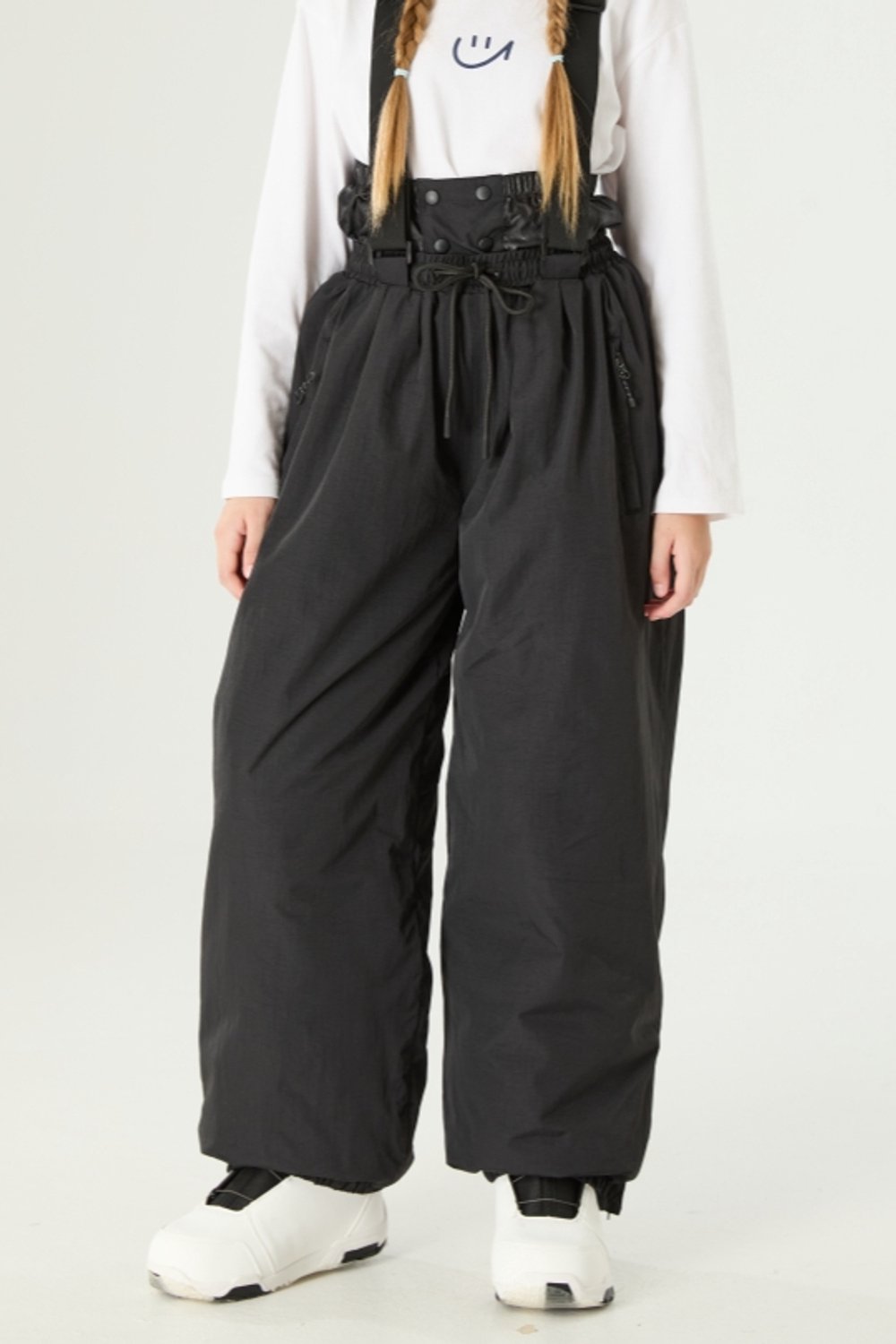 GSOU SNOW - waterdichte sneeuwbroek voor kinderen - zwart - maat xs 128-134