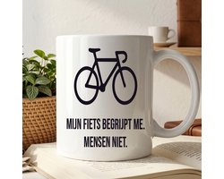 Mok Mijn fiets begrijpt me. Mensen niet - Bicycle - Cycling Lover Tee - Bike Lover Gift - Cyclist - Mountain Biking - Fietsliefhebber - Wielrennen - Fietser Cadeau - Cycling Adventure