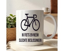 Mok Ik fiets en neem slechte beslissingen - Bicycle - Cycling Lover Tee - Bike Lover Gift - Cyclist - Mountain Biking - Fietsliefhebber - Wielrennen - Fietser Cadeau - Cycling Adventure