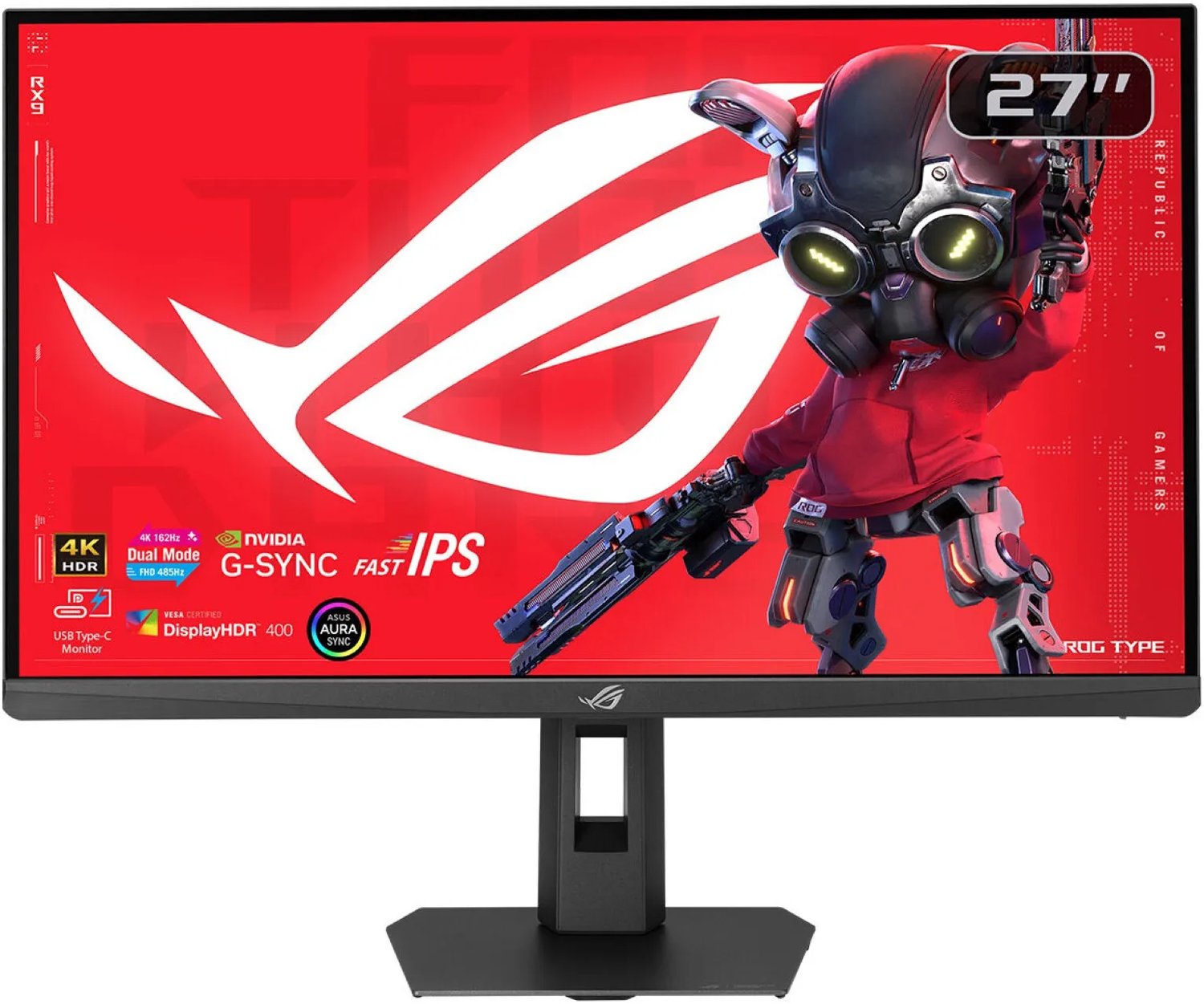 ASUS ROG Strix XG27UCGR - 4K UHD Gaming Monitor - 4K 162Hz, FHD 485Hz Dual Mode - 0.3ms - 27 Inch