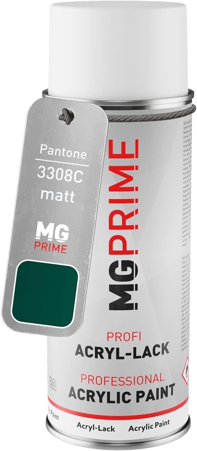 Acryllak spuitbus 400 ml - Pantone 3308C Groen mat - sneldrogend - uitstekende hechting - m-winkel