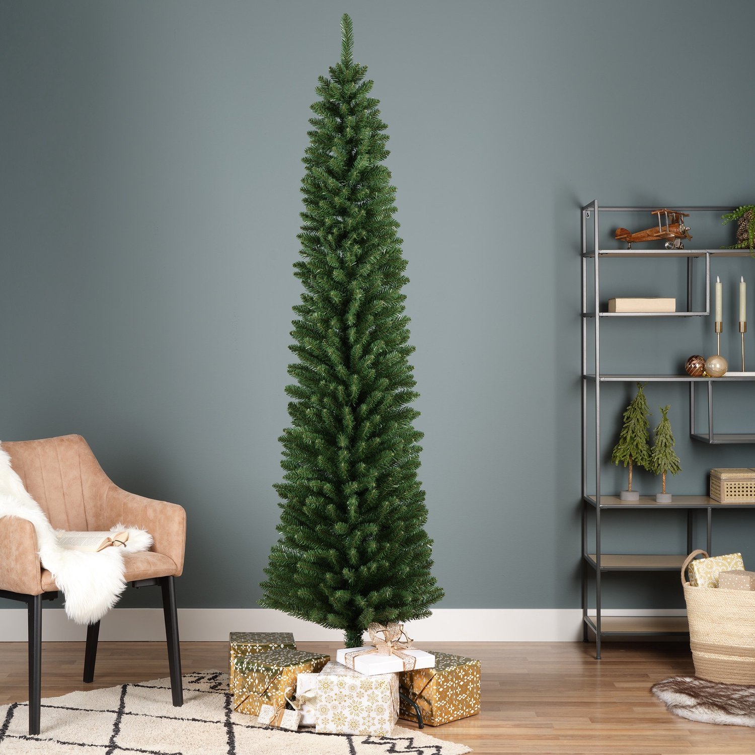 Kunstkerstboom pencil - 210 cm hoog - Zonder verlichting – foto 7