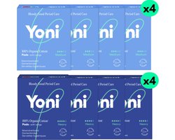 Yoni Pads Box - Maandverband - 40x Medium + 40x Heavy - Biologisch Katoen - Voordeelverpakking