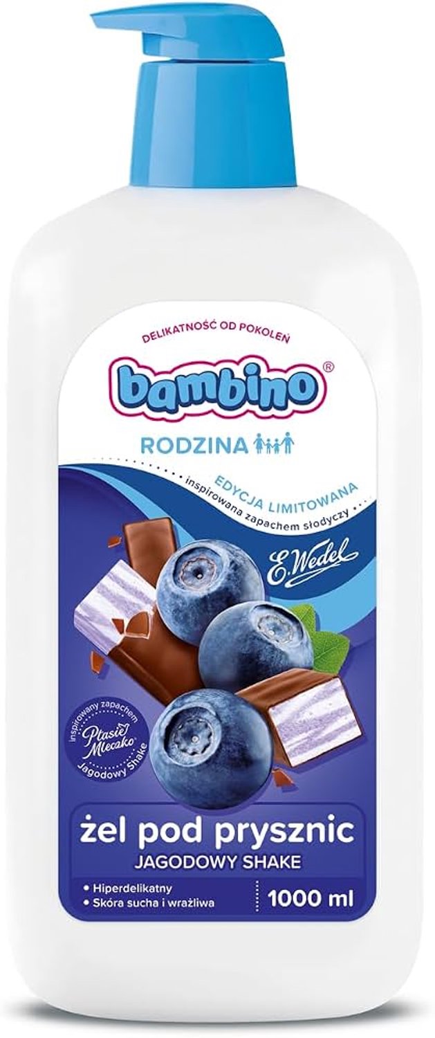 Bambino Rodzina & Wedel Blueberry Shake douchegel – 1000 ml
