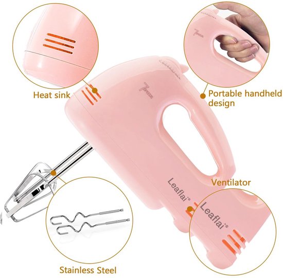 Elektrische Handmixer met 7 Snelheden en Accessoires — afbeelding 2