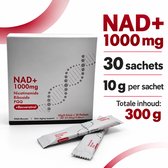 NAD+ 1000 Mg Drinksticks– Daily anti-aging support , Hoge Dosering voor Energie & Vitaliteit – Nicotinamide Riboside metPyrroloquinoline Quinone & Resveratrol