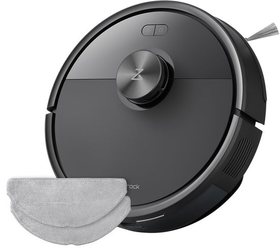 Roborock Q7 M5 Set–Robotstofzuiger met dweilfunctie–10000 Pa sterke zuigkracht–Dubbel antiklitsysteem– 150 min gebruiksduur– LiDAR-navigatie–Stofzuigerrobot voor tapijt– Dierenharen–Zwart–Q5 PRO Upgrade–2 Dweilen