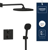 GROHE Precision inbouw douchesysteem - Vierkant opbouwdeel - Matte Black