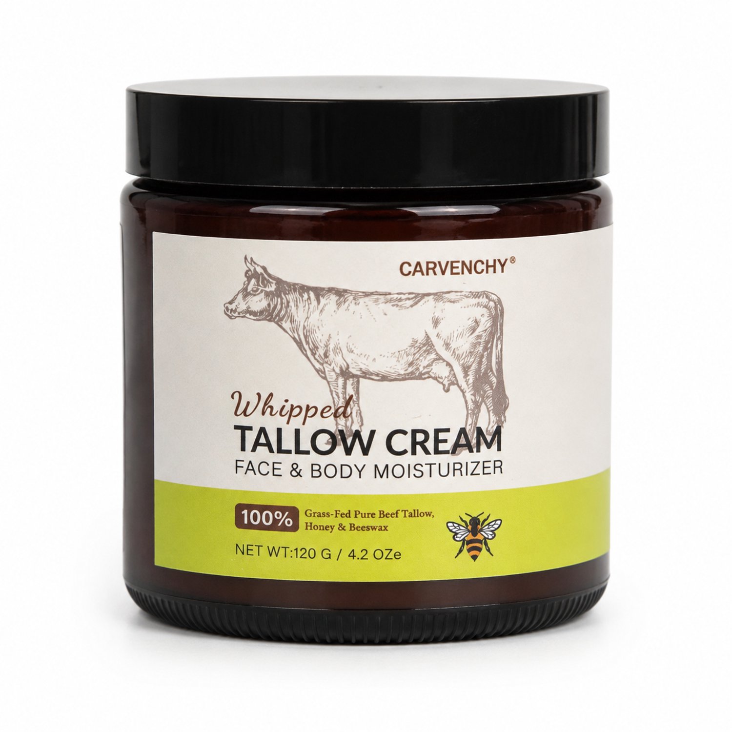 Whipped Tallow Cream – Gezichts- en Lichaamscrème met Rundertalg, Bijenwas en Honing – 120 g