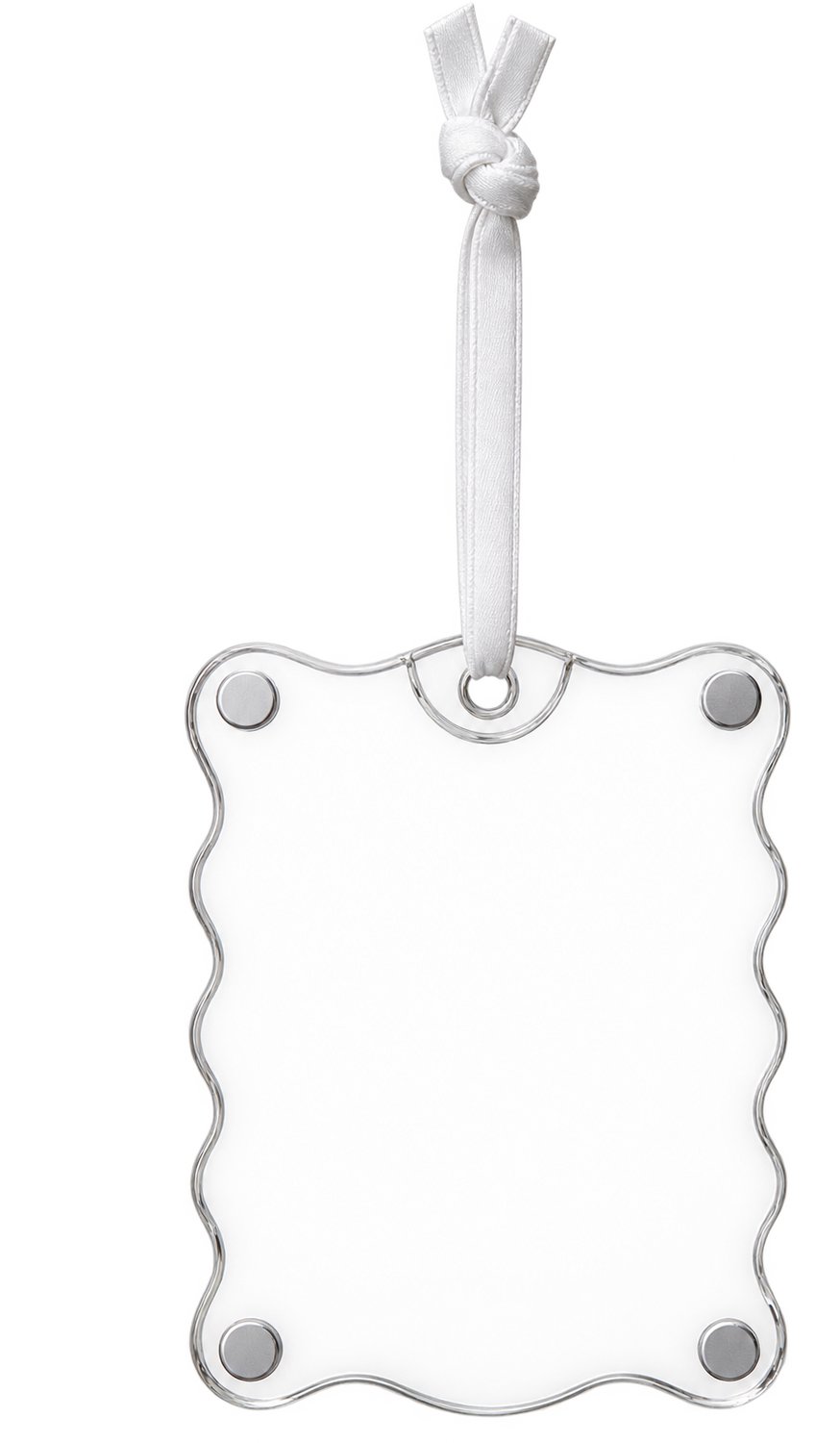 Kersthanger | Kerstboom hanger met foto – Gepersonaliseerde Kerstbal – DIY foto kerstbal - Kerstversiering - kerstboomversiering voor binnen - 1 stuks – Wit / Transparant