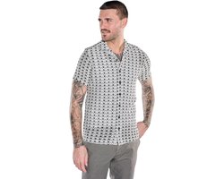 Korte mouwen shirt in croché-look, wit