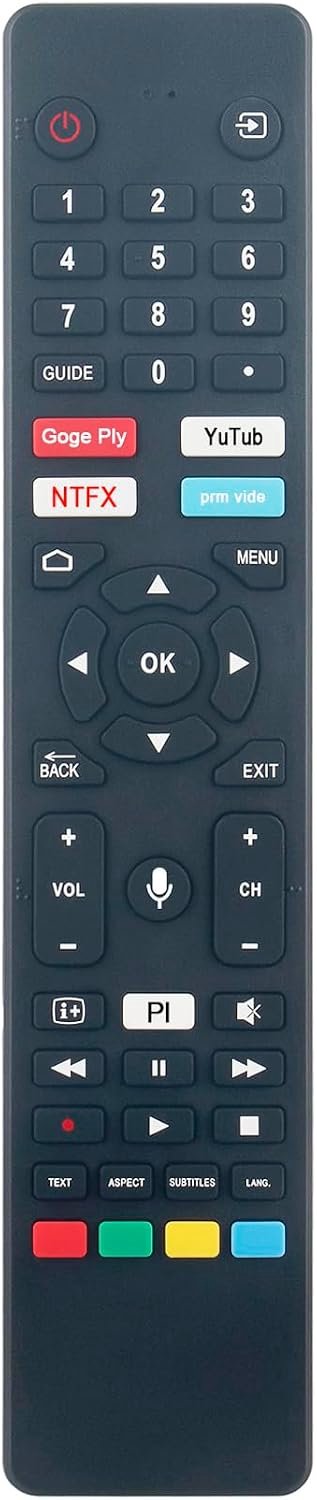 Vervangende spraakafstandsbediening RM-C3250 - Geschikt voor Logik 4K Ultra HD LED TV - Geen programmering nodig - m-winkel