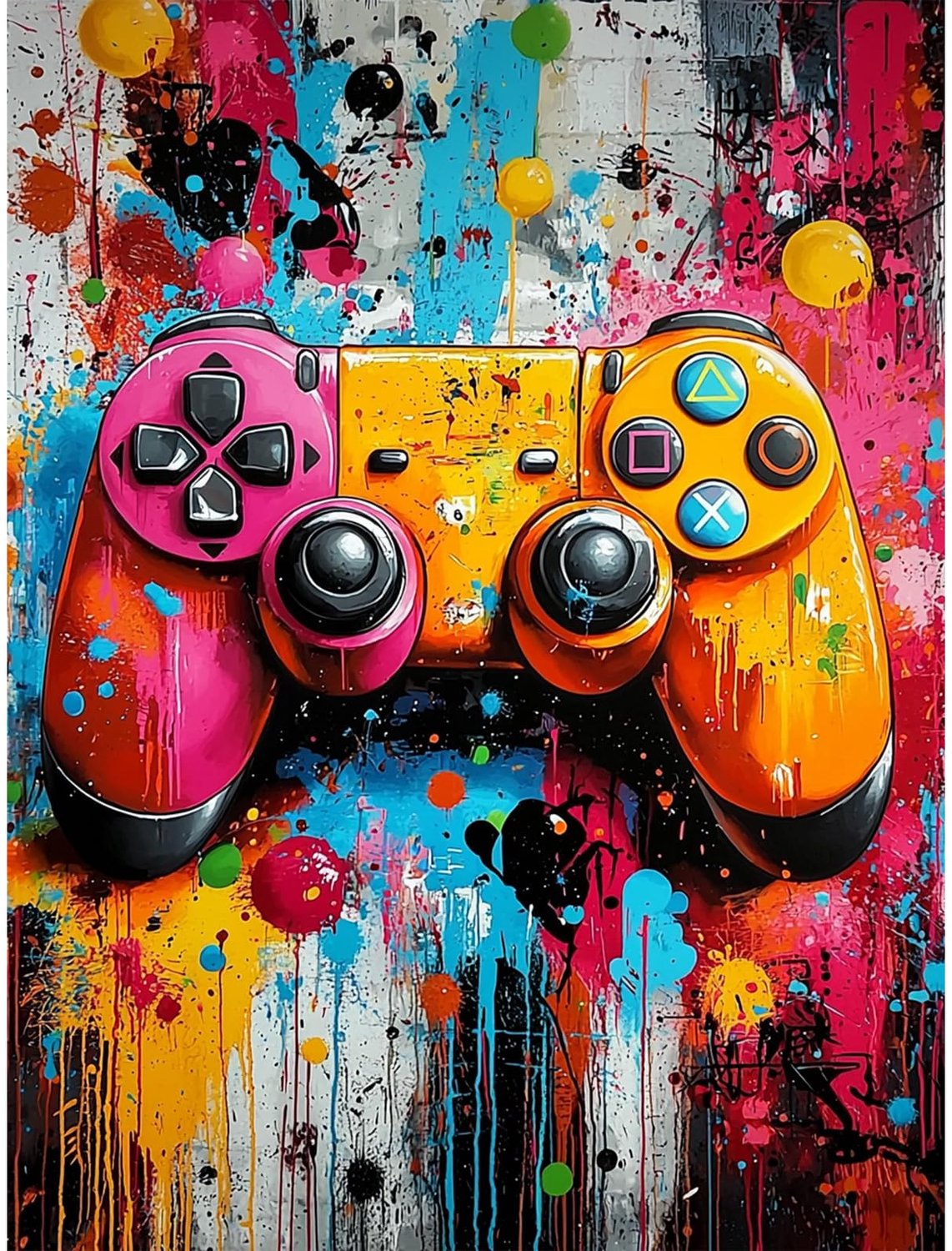 Schilderen op Nummer Set met Acrylverf voor Volwassenen - Game Controller Thema