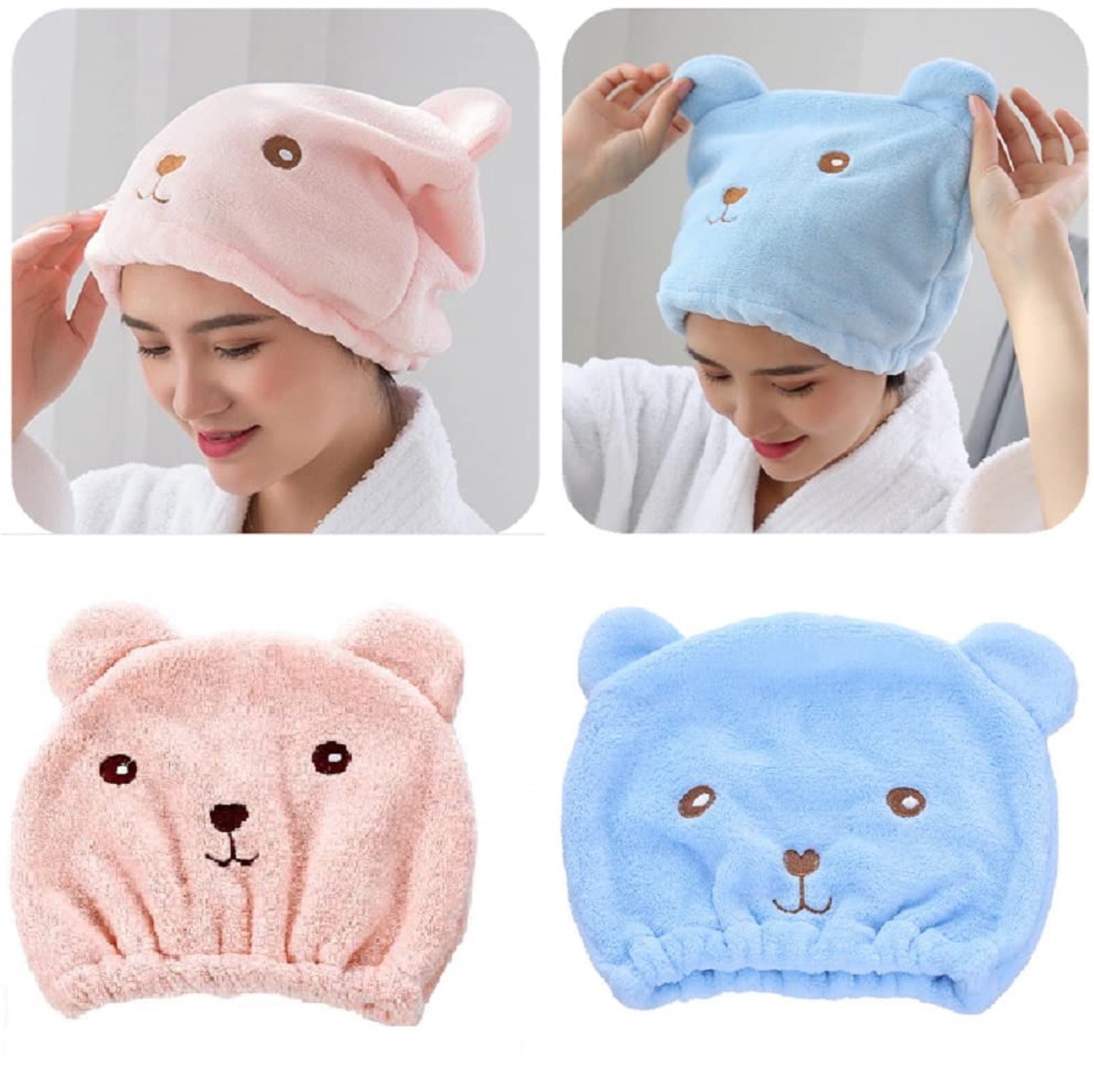 Set van 2 Microvezel Handdoeken voor Kinderen - Turban