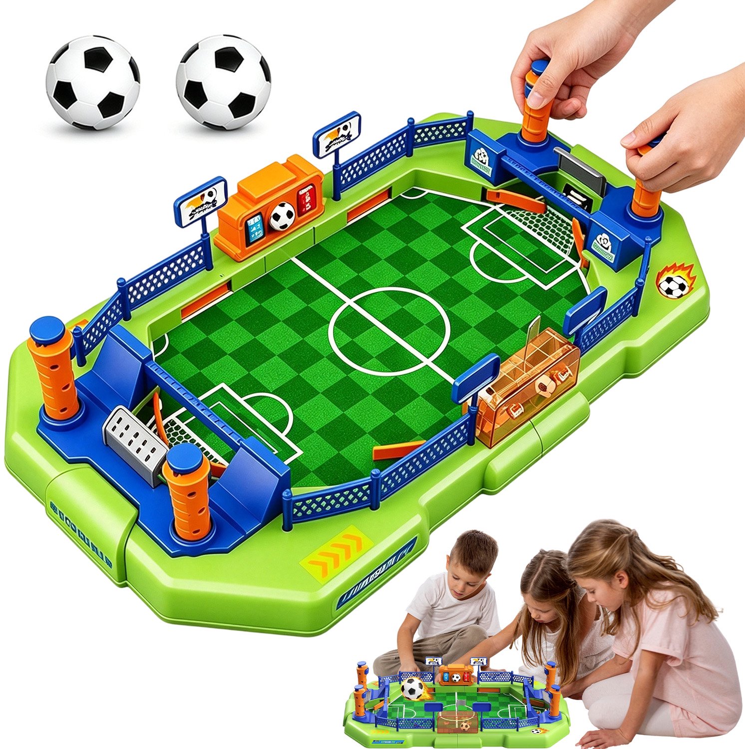 Tafelvoetbal Flipperkast - Tafelvoetbalspel Pinball Arcade - Interactief Voetbal Speelgoed - Voetbalspel Spelletjes Voor Kinderen - met Doelbel en Scorebord - Voetbal Spel Kinderspeelgoed - Voor Kinderen Vanaf 3 Jaar