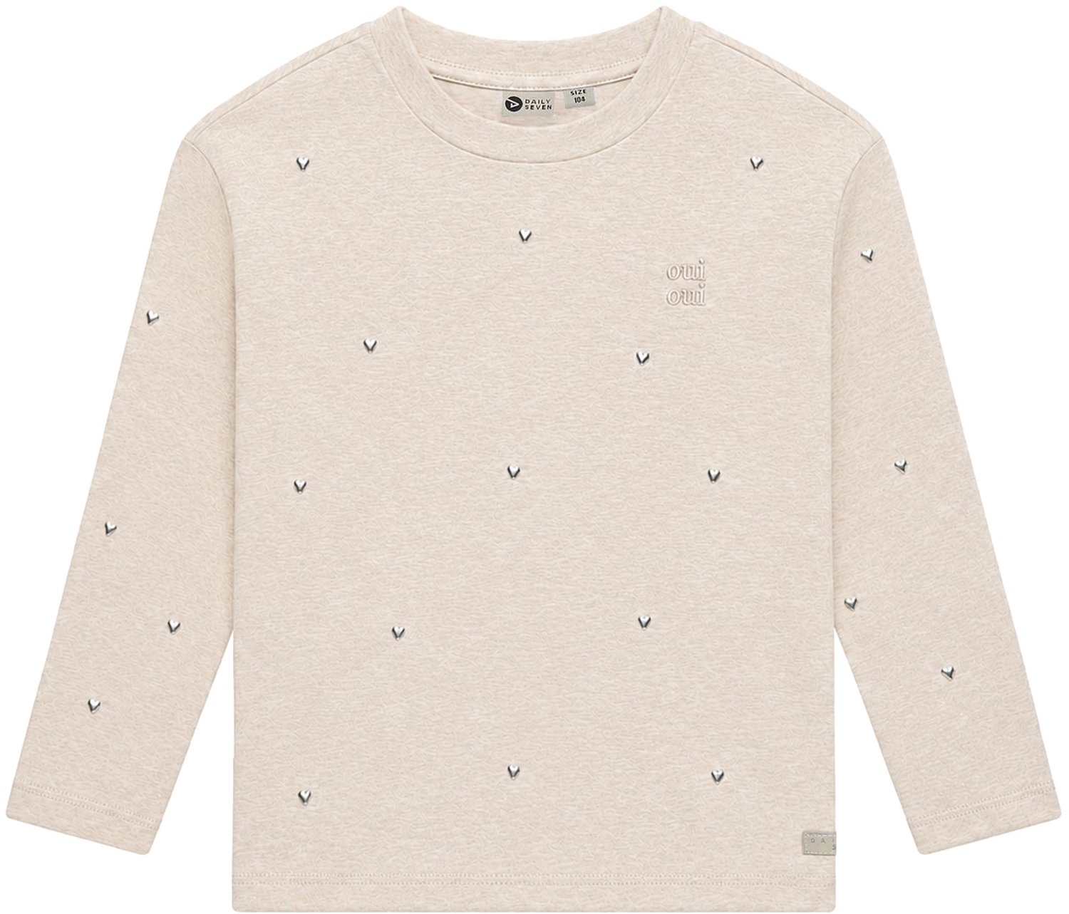 Daily7 - T-shirt Longsleeve Studs - 1611 Mother of Pearl - Maat 98
