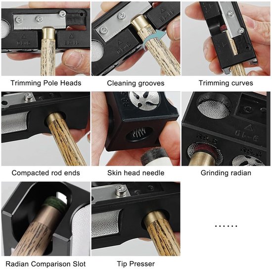 8-in-1 Billiard Cue Repair Tool voor Precisie Onderhoud — afbeelding 3