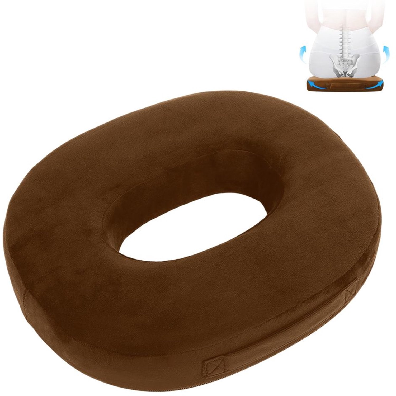 Ergonomisch Donut Kussen van Geheugenschuim voor Coccyx Ondersteuning