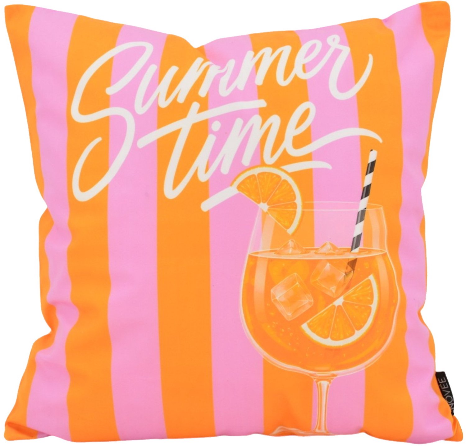 NOVÉE Sierkussen Summer Time | 45x45 cm | Katoen/Polyester Rood/Roze