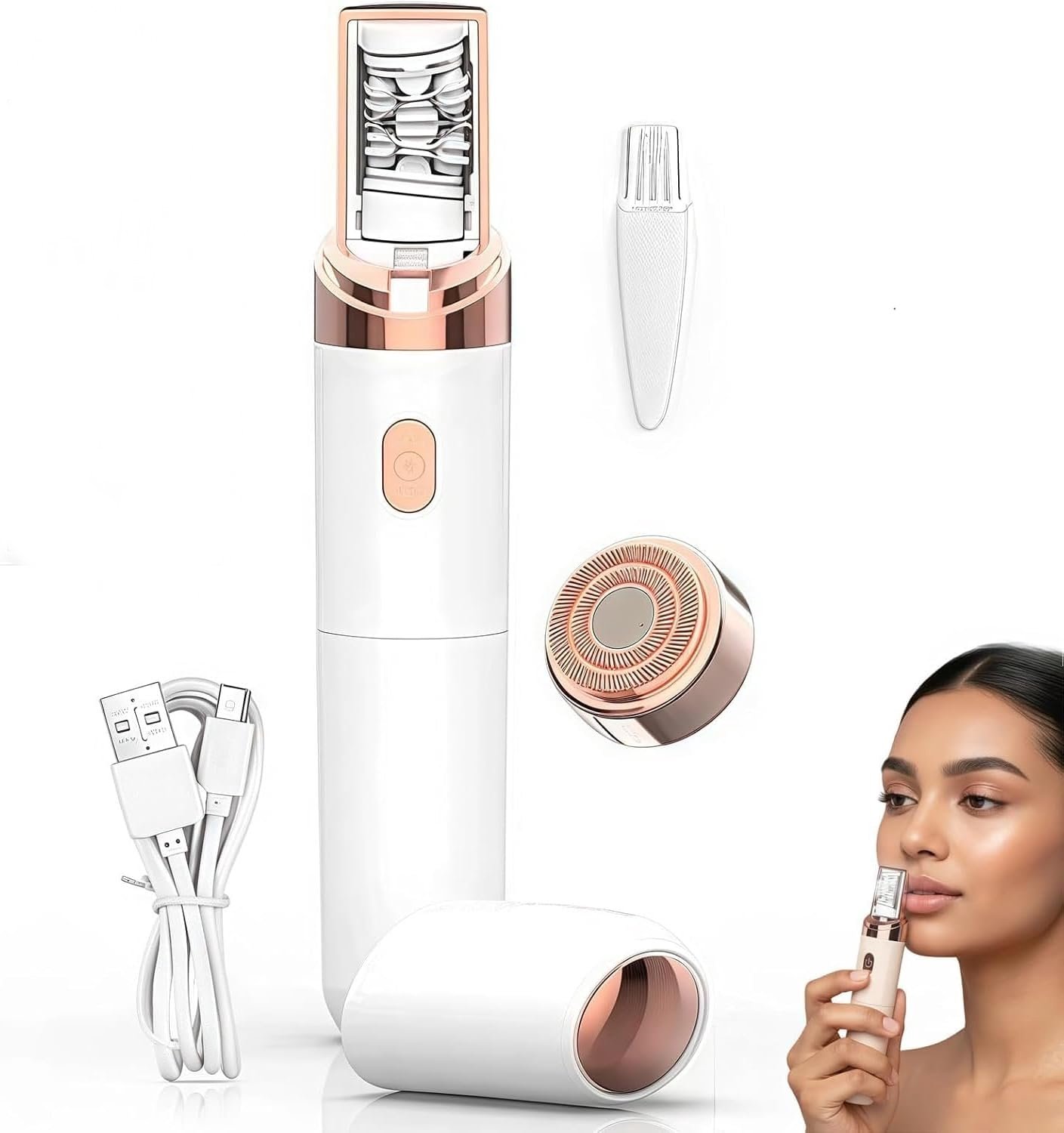 2 in 1 Epilator - Epileerapparaat Dames - Epilator - Gezichtsepilator Vrouw - Gezichtsontharing Dames - Epilator Gezicht - Epilator Dames - Gezichtsepilator dames
