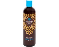 Massage olie "Kokos geur / Coconut scent" Oriental Body Oil - Bruin / Transparant - Olie / Kunststof - 600 ml - Massageolie - Massage - Ontspannen - Spa - Valentijnsdag - Valentijn