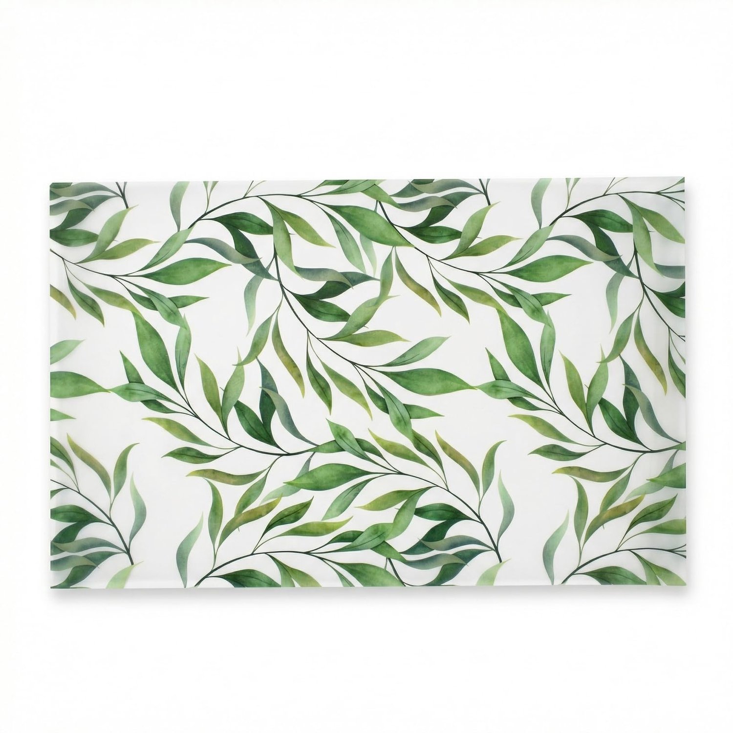 Vinyl Raamfolie met Groen Bladpatroon 45 x 200 cm