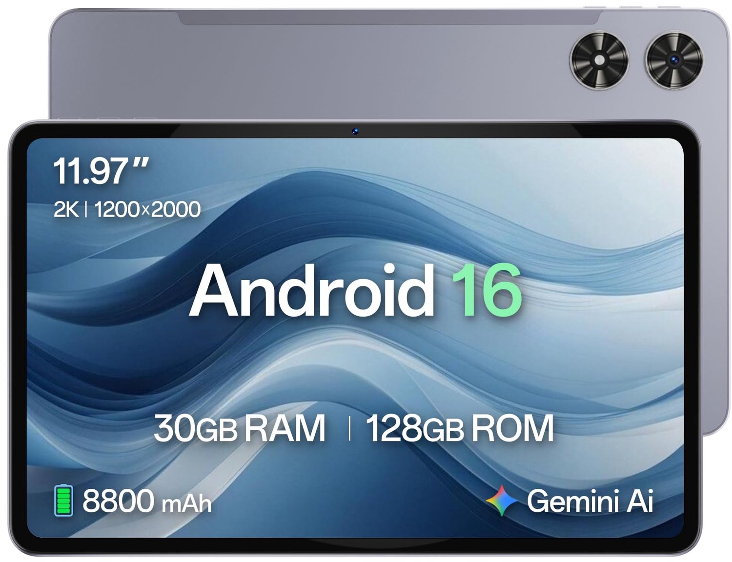 12-Inch Tablet met Android 16 en 2K Display