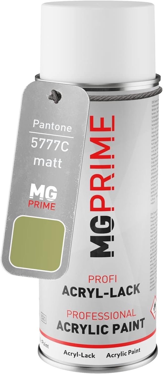 Acryllak spuitbus 400 ml - Pantone 5777C groen mat - sneldrogend - ideaal voor carrosseriedelen - m-winkel