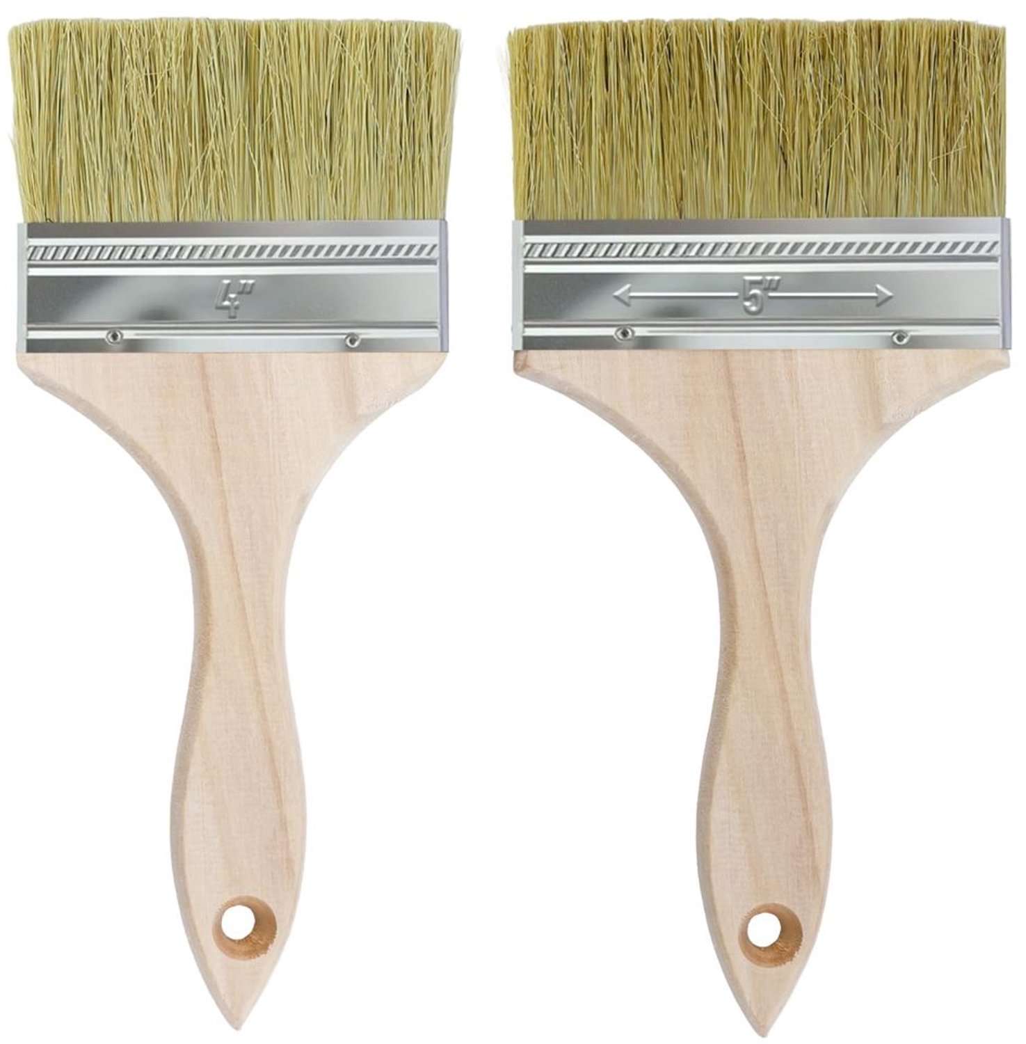 Set van 2 Houtverf Kwasten - 10cm en 12.5cm